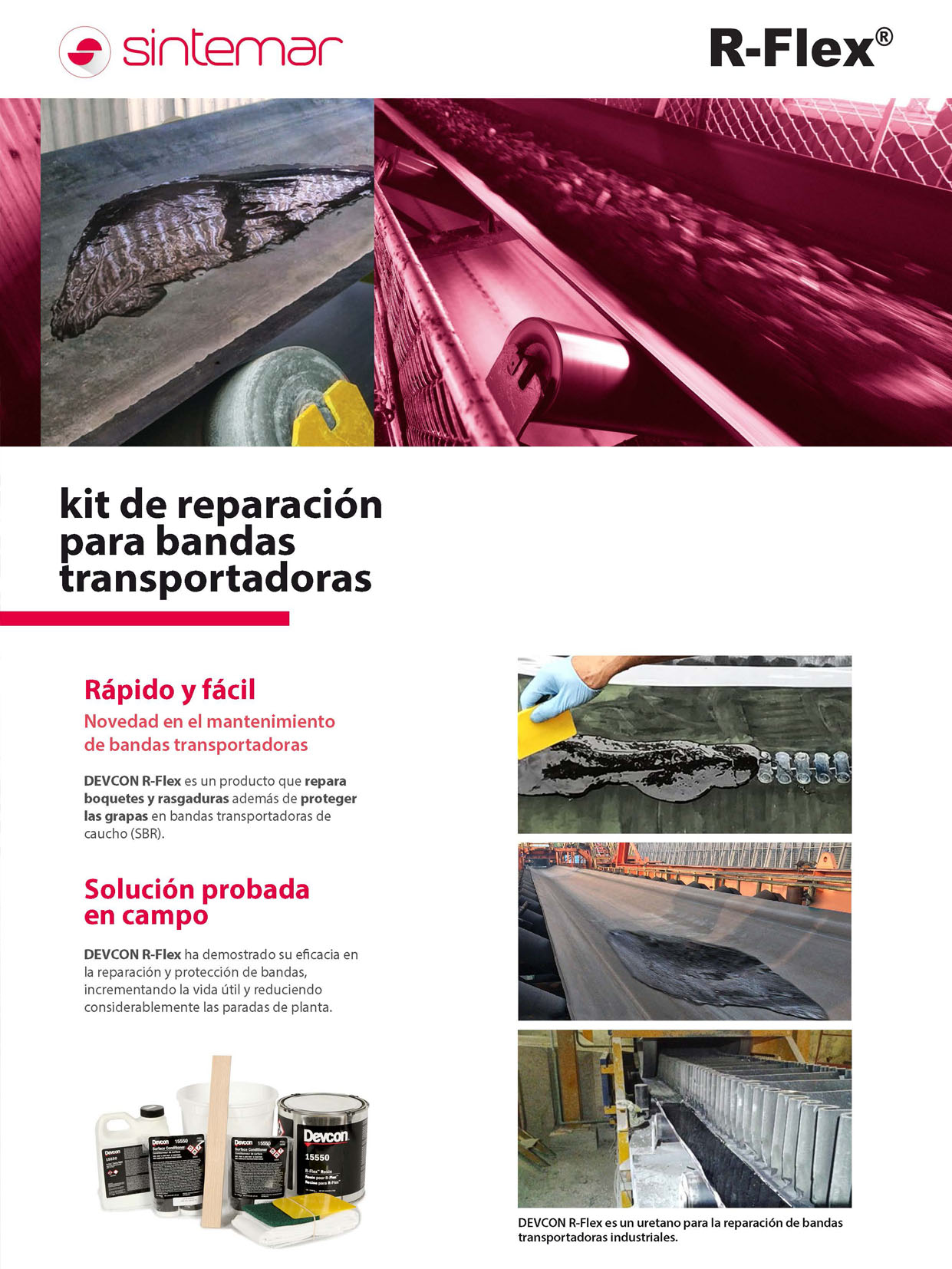 Kit de reparación para bandas transportadoras R-Flex