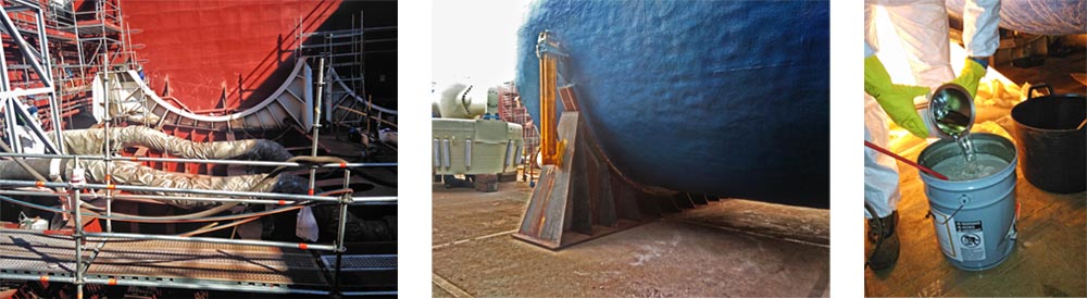 Instalación de dos tanques de Gas Natural para la propulsion del buque Living Stone con resina criogénica Phillymastic TG-7B