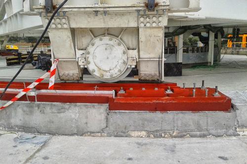 Grouting of NASA research antenna