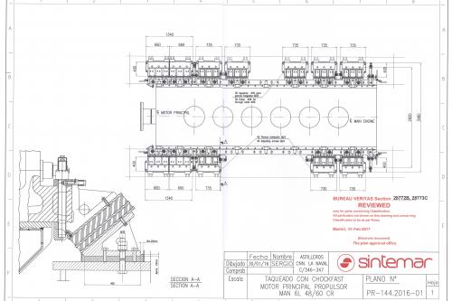 Diseño de plano de anclaje de motor principal